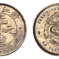 1899年浙江省造光绪元宝库平三分六厘银币一枚