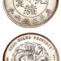 1898年浙江省造光绪元宝库平三钱六分银币一枚