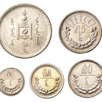 1922年蒙古银币全套五枚
