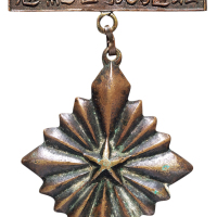 民国二十一年春十九路军军长蔡廷锴、蒋光鼎、戴戟敬赠淞沪抗日纪念章一枚，铜质，保存完好