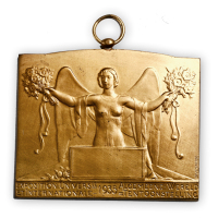 1935年布鲁塞尔世博会纪念金牌一枚，保存完好