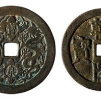 清代“乾隆重宝”、“康熙重宝”花钱各一枚