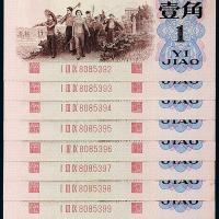 三版币背绿壹角9枚连号