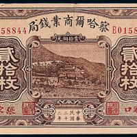 22年察哈尔商局铜元20枚1枚