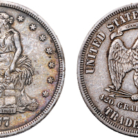 1877年美国贸易银壹圆银币