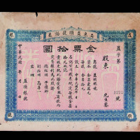 民国时期安东益顺号证券金票拾圆一件