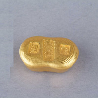 清末“天津 天宝 加炼金料”一两金锭一枚