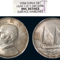 民国二十三年（1934年）孙中山像壹圆银币（LM110）