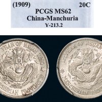 1909年东三省造光绪元宝一钱四分四厘银币二枚
