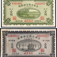 民国七年（1918年）吉林永衡官银钱号大洋、小洋壹圆各一枚