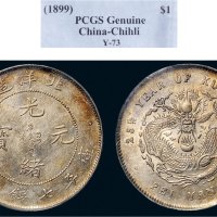 二十五年（1899年）北洋造光绪元宝七钱二分银币（LM454）