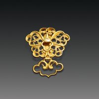 明代蝴蝶纹金质带饰