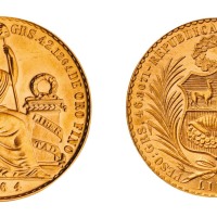 1964年秘鲁金币一枚