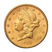 1905年美国一盎司金币一枚