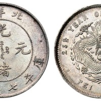 光绪二十五年北洋造光绪元宝库平七钱二分银币一枚