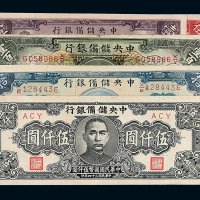 民国时期中央储备银行纸币系列藏品一册 共计纸币八十六枚