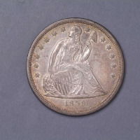 1859年美国壹元银币一枚