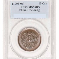 1903-1906年浙江省造光绪元宝当十铜币一枚