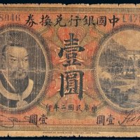 民国二年（1913年）中国银行兑换券黄帝像山东壹圆