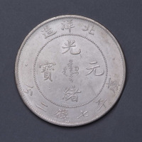 二十九年北洋造光绪元宝库平七钱二分银币一枚