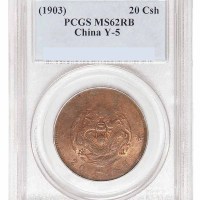 1903年户部光绪元宝二十文铜币一枚