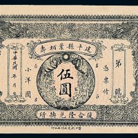民国时期营口建平县叶柏寿双龙图小洋圆伍圆一枚