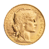 1908年法国金币一枚