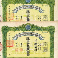 民国早期上海振泰钱庄股份有限公司股票一件