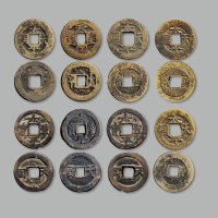 “太平天国”背横“圣宝”、“太平天国”背竖“圣宝”、“太平圣宝”背“天国”（2枚）一组四枚