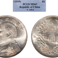 民国八年（1919年）袁世凯像壹圆银币（LM76）