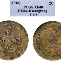 民国七年（1918年）广东省造贰仙铜币