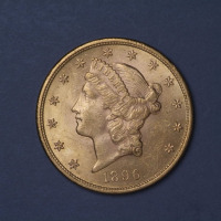 1896年美国一盎司金币一枚