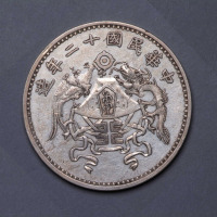 中华民国十二年龙凤“小字”壹圆银币一枚