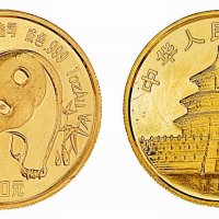 1986年熊猫一盎司金币一枚
