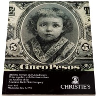 1991年纽约佳士得（Christie’s）公司《美国钞票公司存档样票拍卖目录》一册