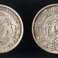 1903年癸卯吉林省造光绪元宝太极图库平七分二釐银币挑“光” 点“光”各一枚