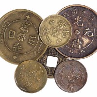 清代 民国铜币一组六枚