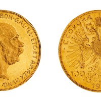 1915年奥地利100克朗精铸金币一枚