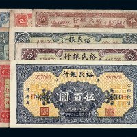 山东寿光裕民银行纸币一组八枚