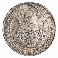 1587年德国沙克逊TaLer纪念银币一枚