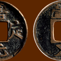“嘉定元宝”背“利壹五”折三铁母