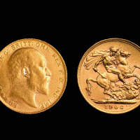1906年英国金币一枚