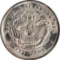 北洋造光绪25年七钱二分 PCGS AU Details