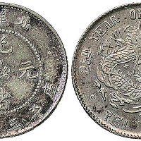 二十五年（1899年）北洋造光绪元宝三分六厘银币（LM458）