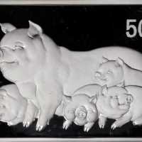 2007年丁亥(猪)年生肖纪念银币5盎司 PCGS Proof 68