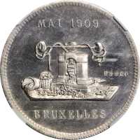 1909年唐绍仪访布鲁塞尔纪念章 NGC MS 65
