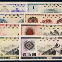 中国银行外汇兑换券一组九枚全