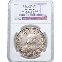 1912年黎元洪像（无帽）中华民国开国纪念币壹圆银币（LM45）