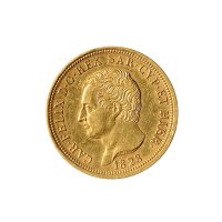 1828年意大利80Lira金币