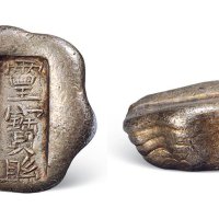河南“灵宝县”三两花型银锭